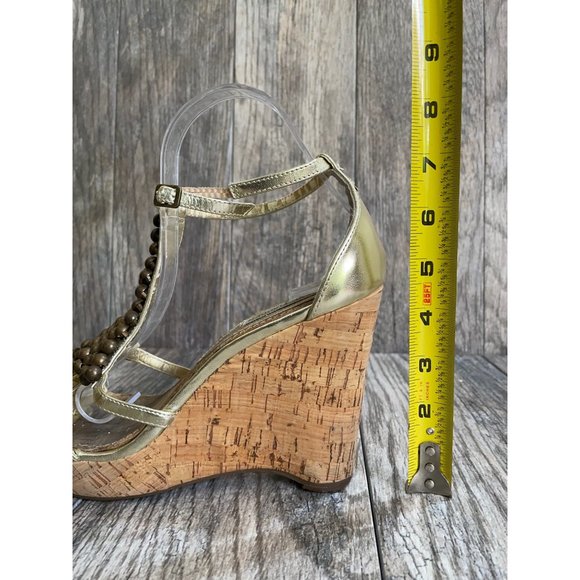 STEVE MADDEN Womens Cork Platform Wedge Sandals size 8.5 - Picture 9 of 12